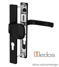 Дверные ручки с ухватом Saturn 32х92х247, чёрные.